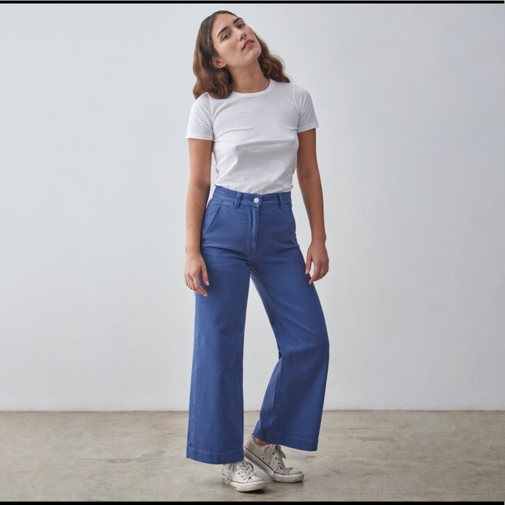 Everlane wide leg cropped pants